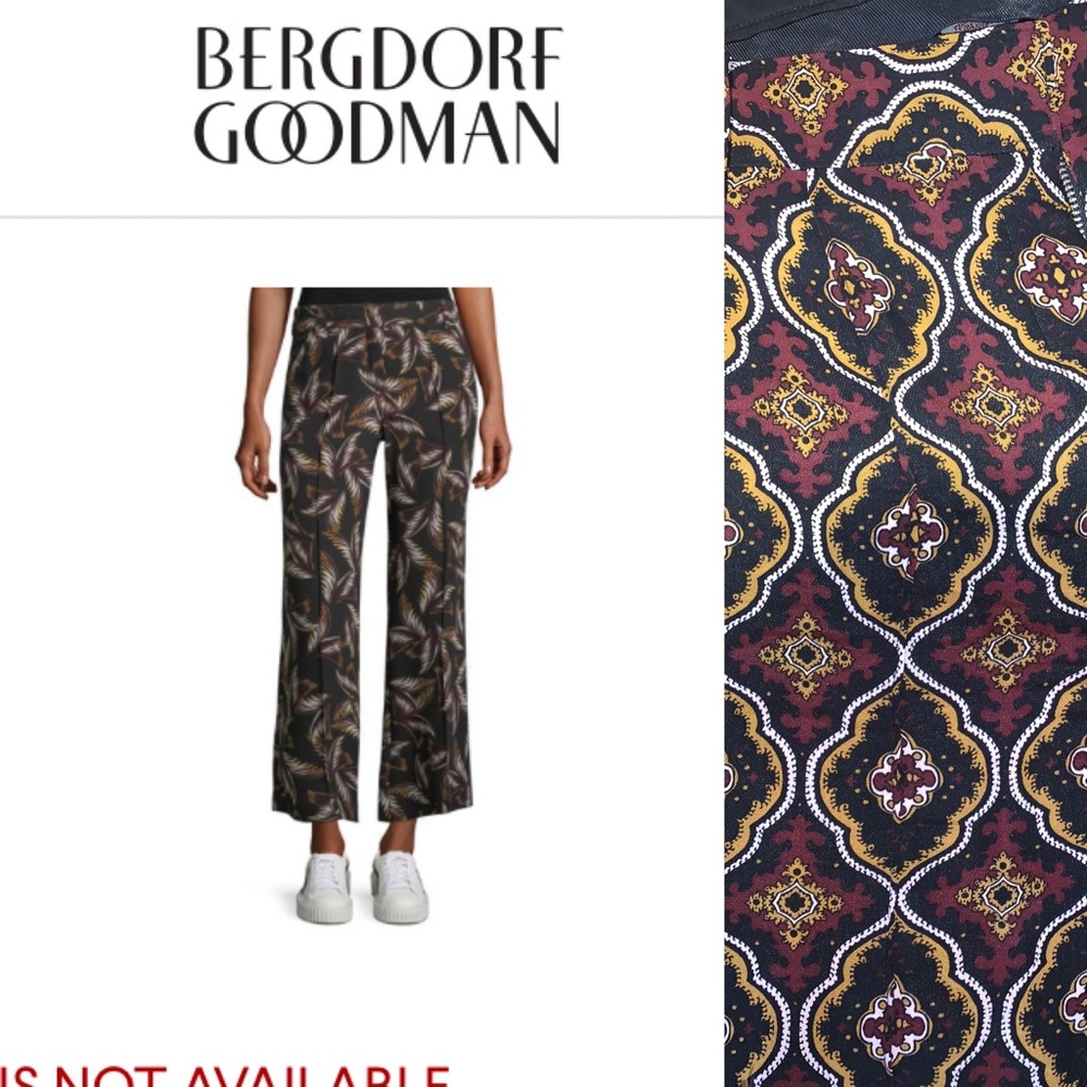 ALC Silk Felix Printed Wide Leg Pants